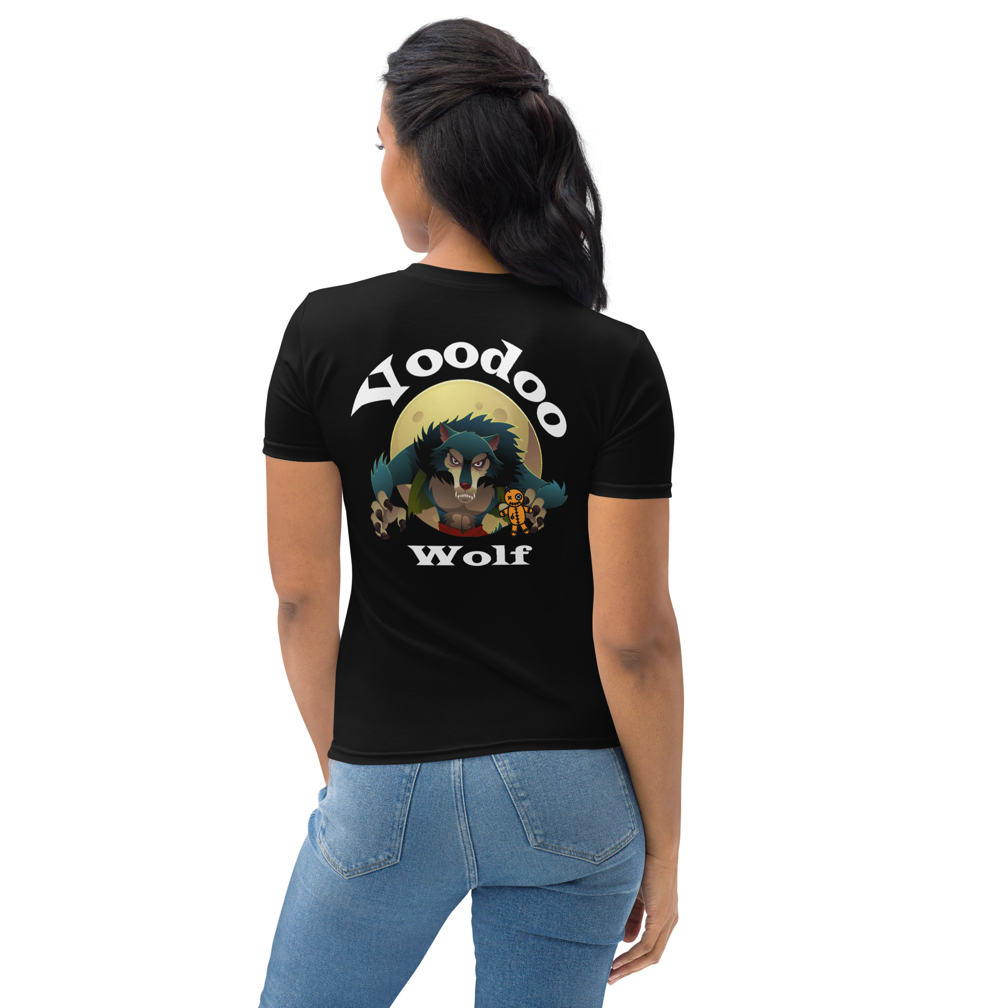 VOODOO WOLF Black Women's T-shirt Jersey - Image 5